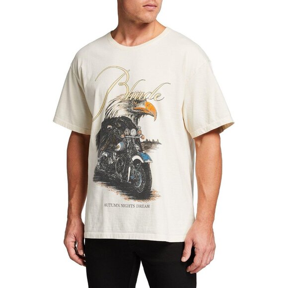 NEW RHUDE EAGLE DREAM TEE IN IVORY SZ LARGE - Picture 1 of 9